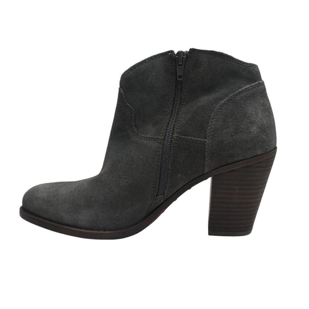 Lucky Brand Eller Blue Suede Western Heeled Ankle Boots Womens 10 - Picture 3 of 12